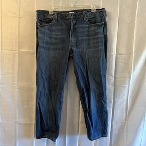Lands' End Square Rigger Jeans Men's 42 (Fits 42x28) Blue Traditional Fit Denim